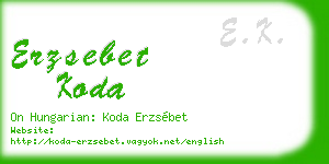 erzsebet koda business card